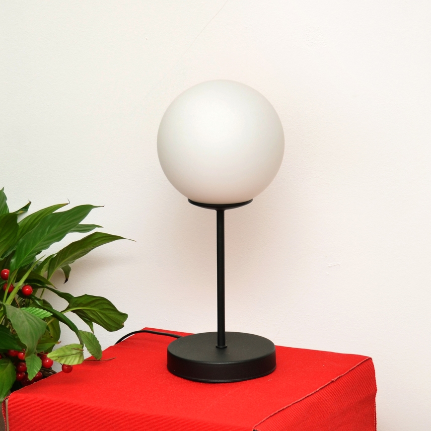 Galda lampa MOON 1xE27/15W/230V melna