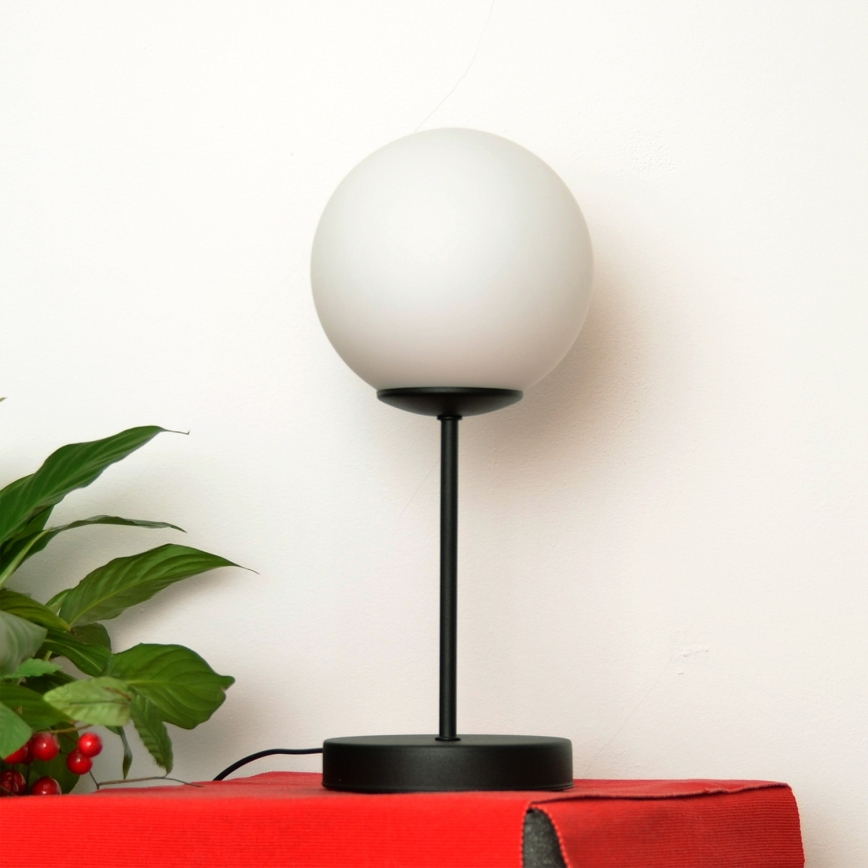 Galda lampa MOON 1xE27/15W/230V melna