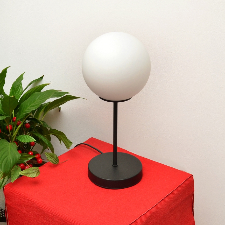 Galda lampa MOON 1xE27/15W/230V melna