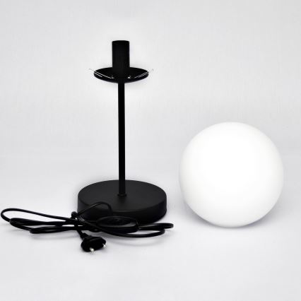 Galda lampa MOON 1xE27/15W/230V melna