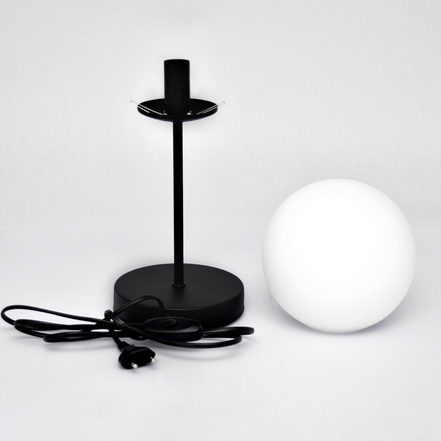 Galda lampa MOON 1xE27/15W/230V melna
