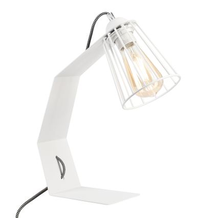 Galda lampa NANDO 1xE27/15W/230V balta