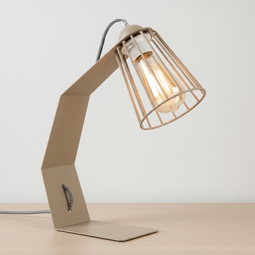Galda lampa NANDO 1xE27/15W/230V bēša