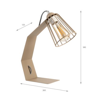 Galda lampa NANDO 1xE27/15W/230V bēša