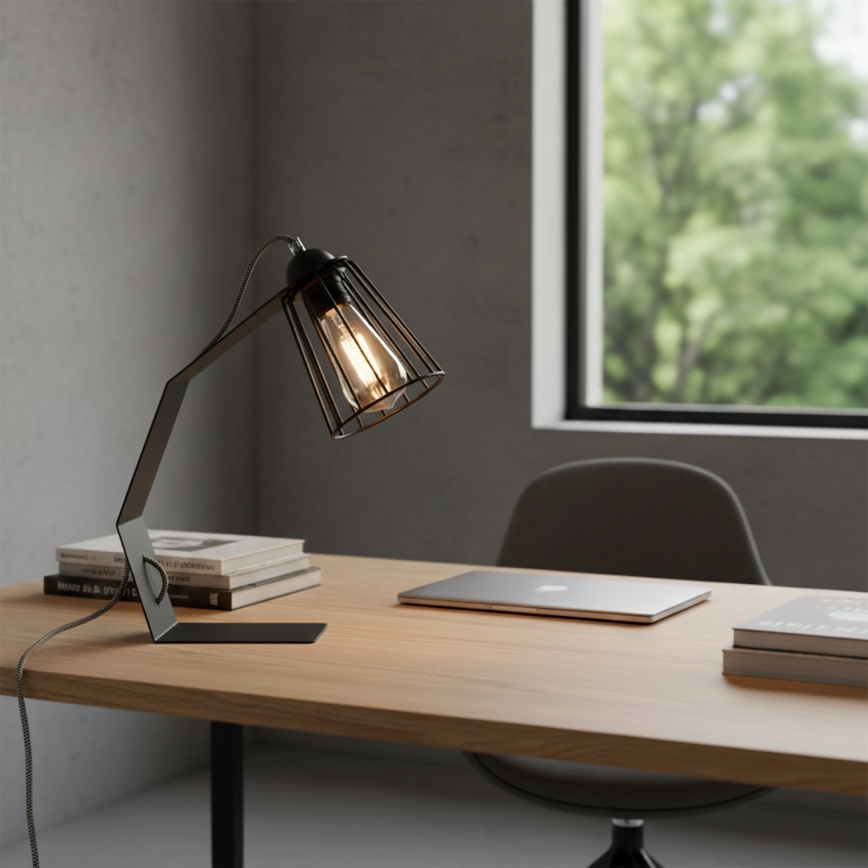 Galda lampa NANDO 1xE27/15W/230V melna