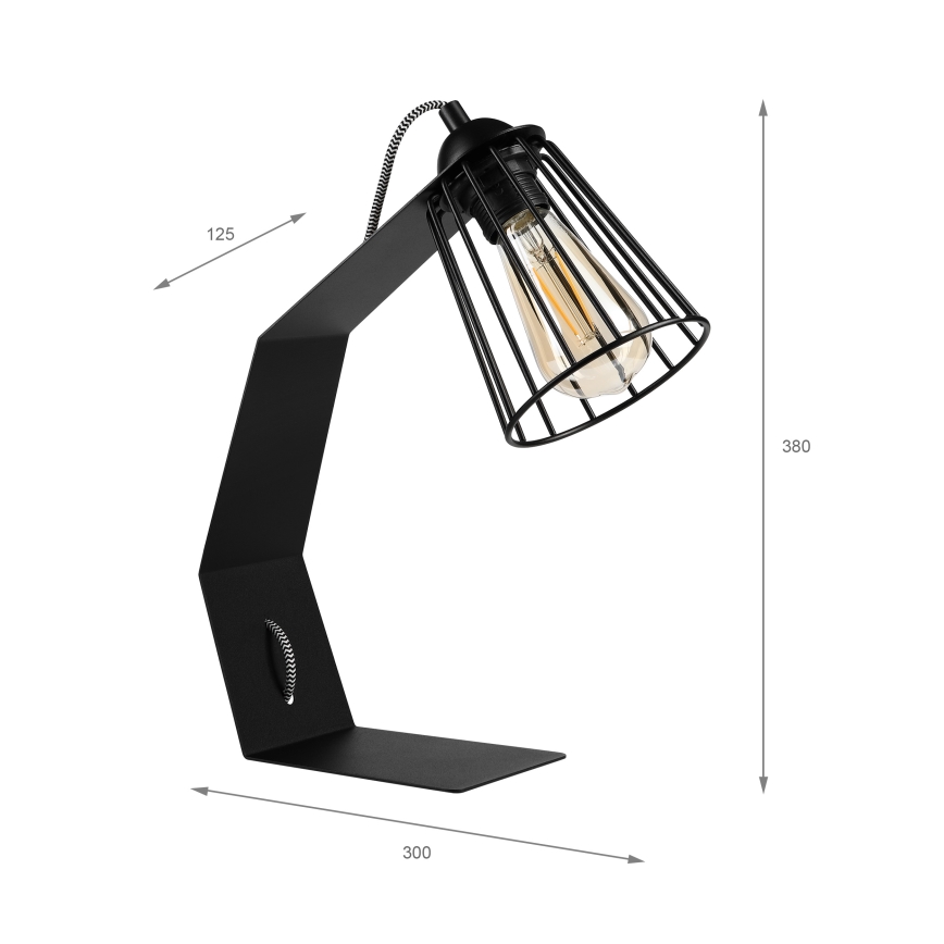 Galda lampa NANDO 1xE27/15W/230V melna