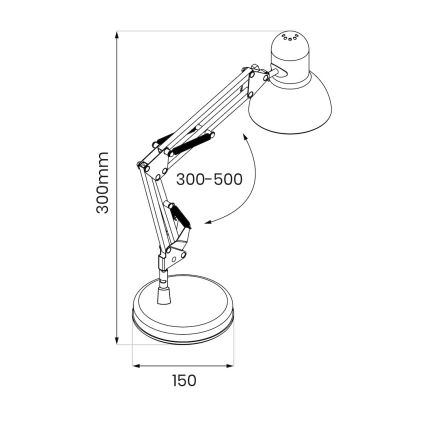 Galda lampa NEXA 1xE27/60W/230V melna