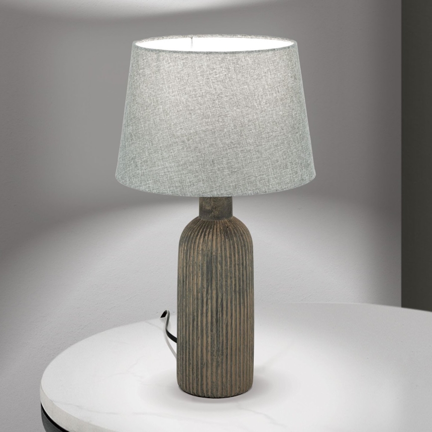 Galda lampa ORCHID 1xE27/40W/230V keramika brūna/pelēka