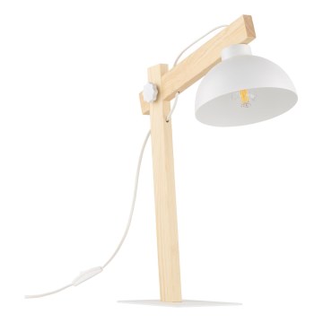 Galda lampa OSLO 1xE27/15W/230V priede/balta