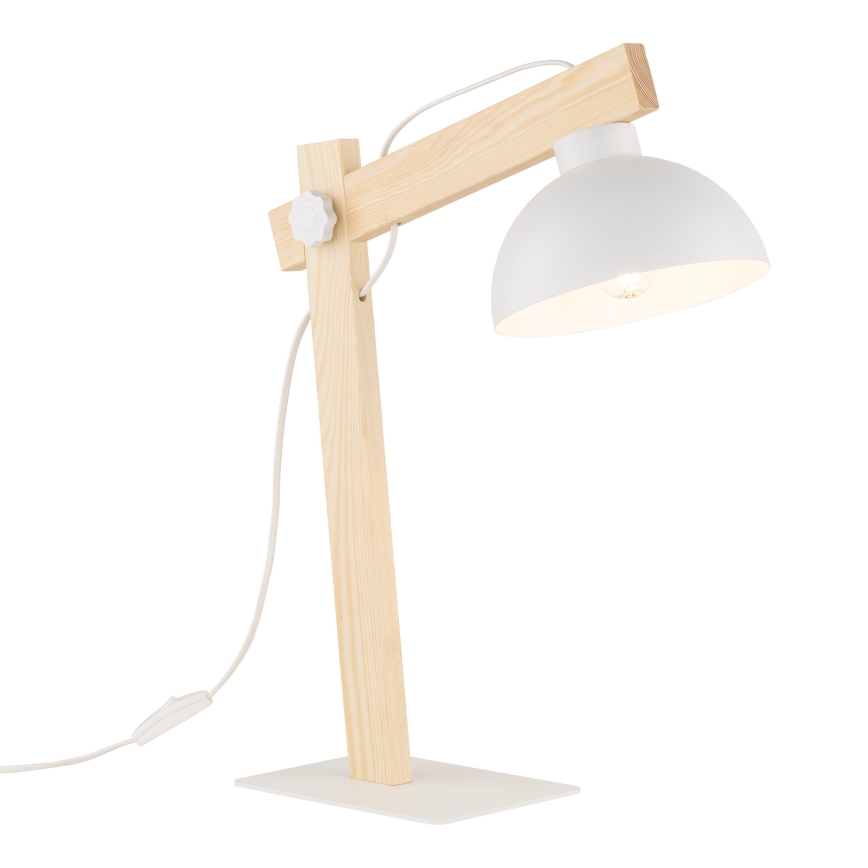 Galda lampa OSLO 1xE27/15W/230V priede/balta