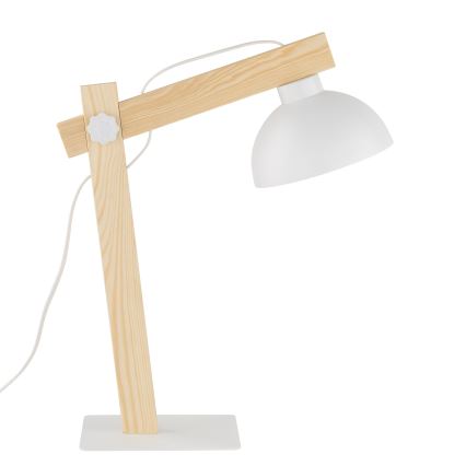 Galda lampa OSLO 1xE27/15W/230V priede/balta