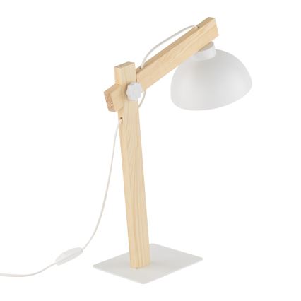Galda lampa OSLO 1xE27/15W/230V priede/balta