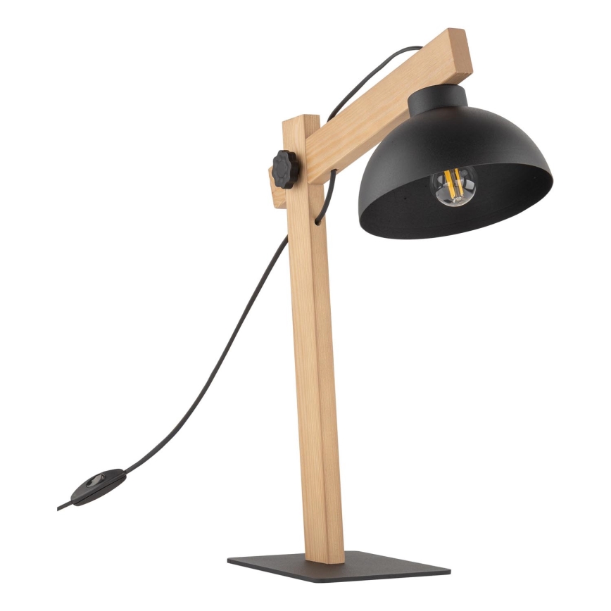 Galda lampa OSLO 1xE27/15W/230V priede/melna