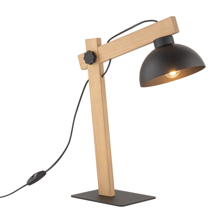 Galda lampa OSLO 1xE27/15W/230V priede/melna