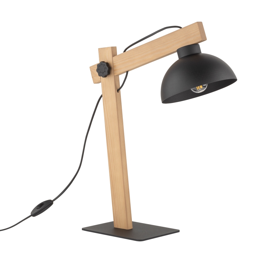 Galda lampa OSLO 1xE27/15W/230V priede/melna