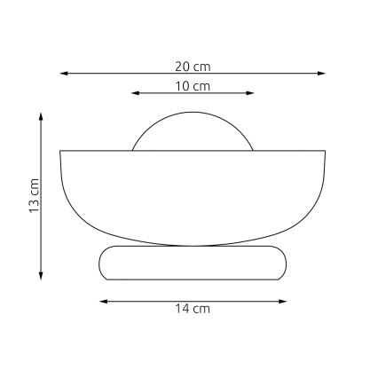Galda lampa OZZY 1xG9/8W/230V bēša