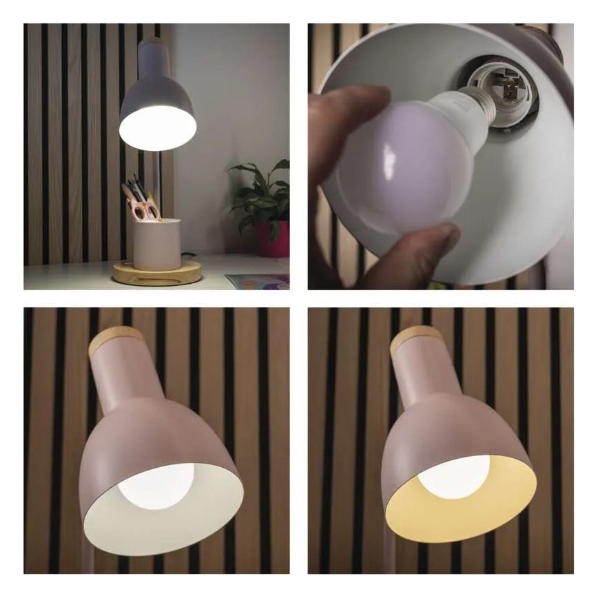 Galda lampa POPPY 1xE27/25W/230V rozā