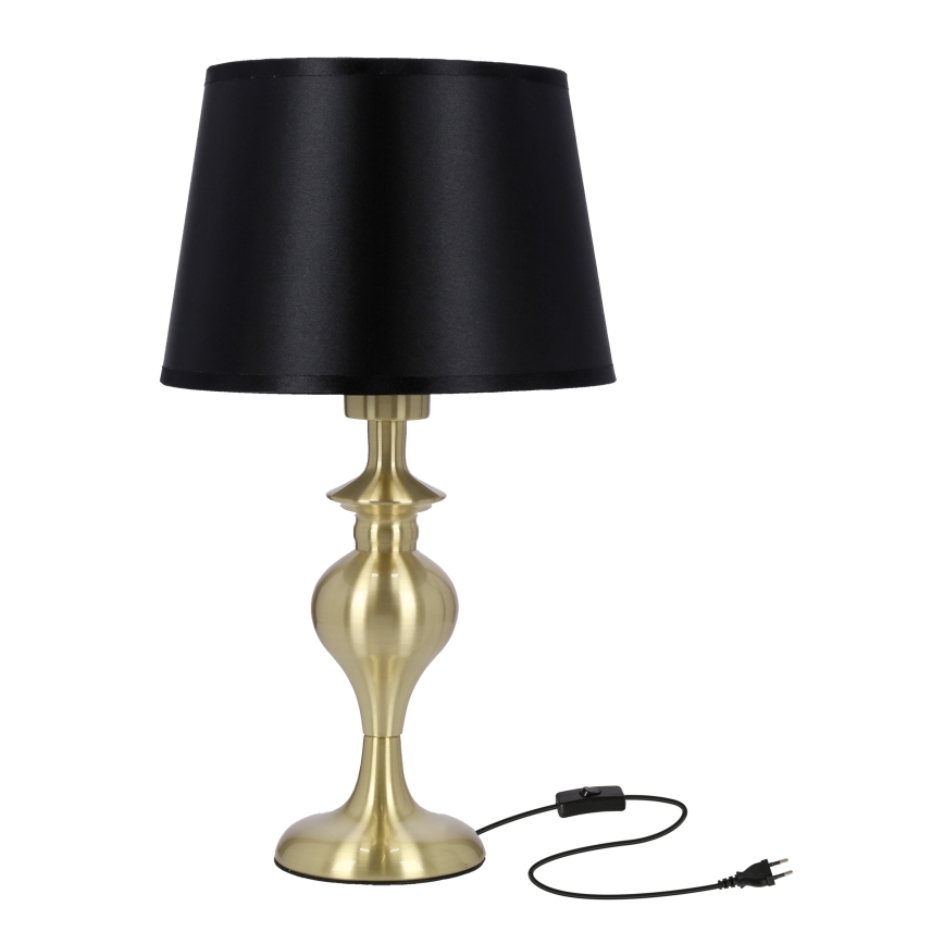 Galda lampa PRIMA GOLD 1xE27/60W/230V melna/zelta