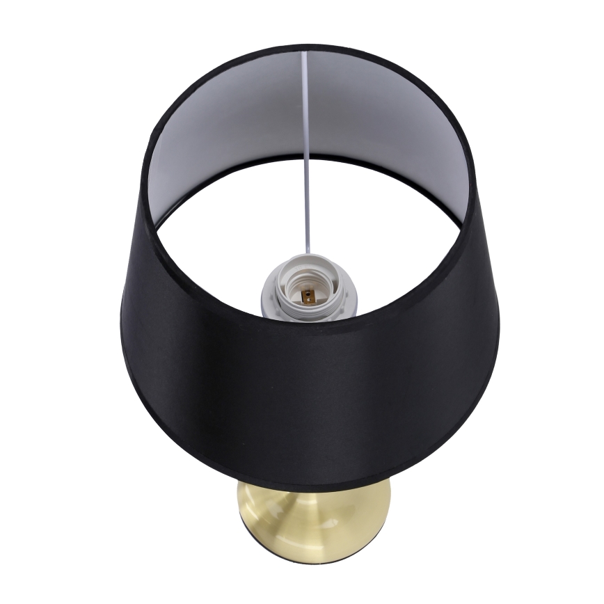 Galda lampa PRIMA GOLD 1xE27/60W/230V melna/zelta