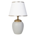 Galda lampa RAMZES 1xE27/40W/230V balta/ pelēka