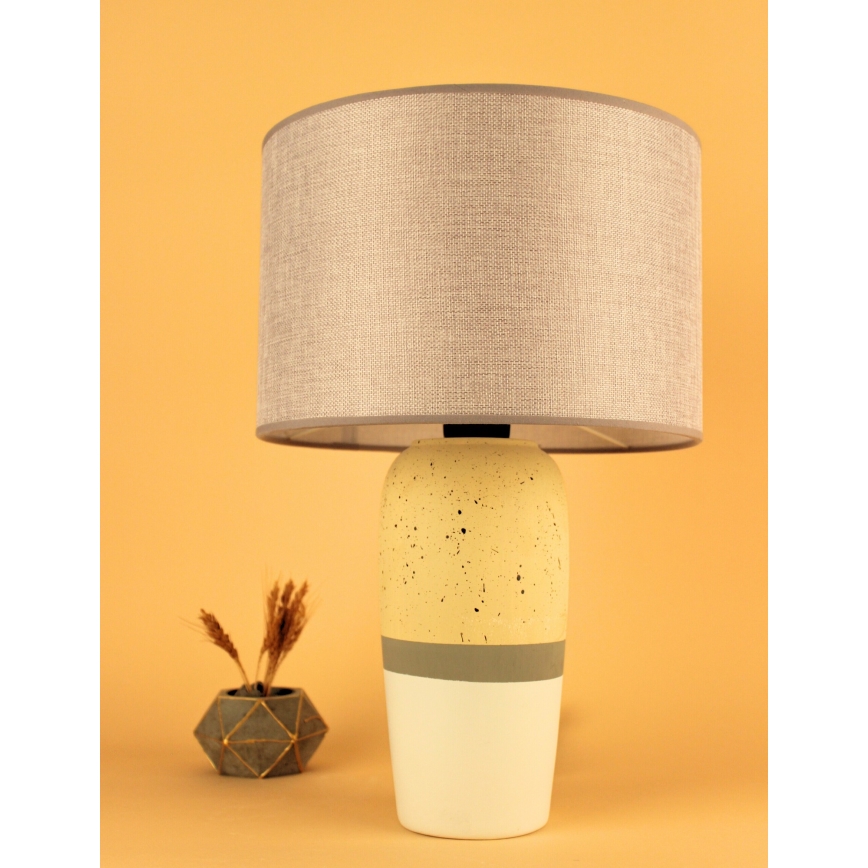 Galda lampa RAMZES 1xE27/40W/230V bēša/dzeltena