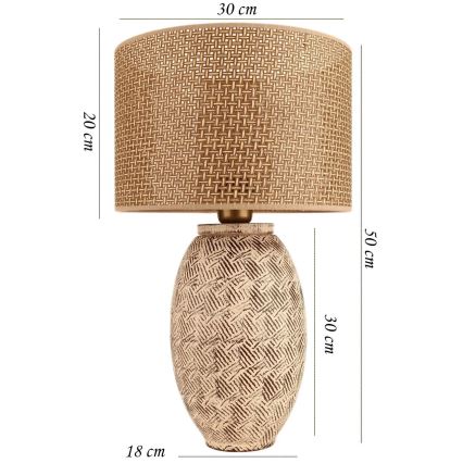Galda lampa RAMZES 1xE27/40W/230V bežs