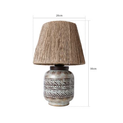 Galda lampa RAMZES 1xE27/40W/230V brūna