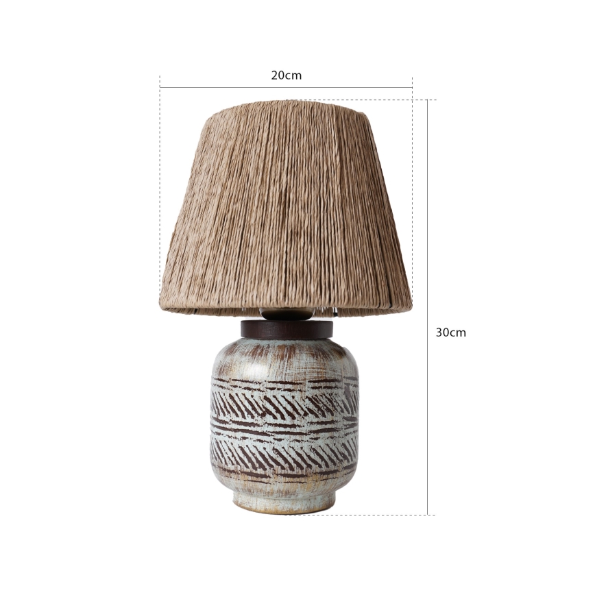 Galda lampa RAMZES 1xE27/40W/230V brūna