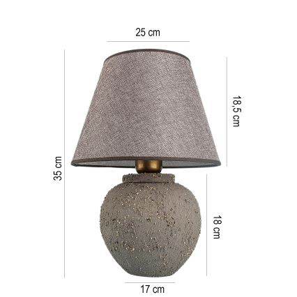 Galda lampa RAMZES 1xE27/40W/230V brūna