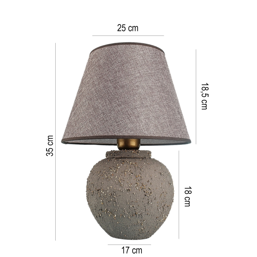 Galda lampa RAMZES 1xE27/40W/230V brūna