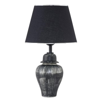 Galda lampa RAMZES 1xE27/40W/230V melna/sudraba