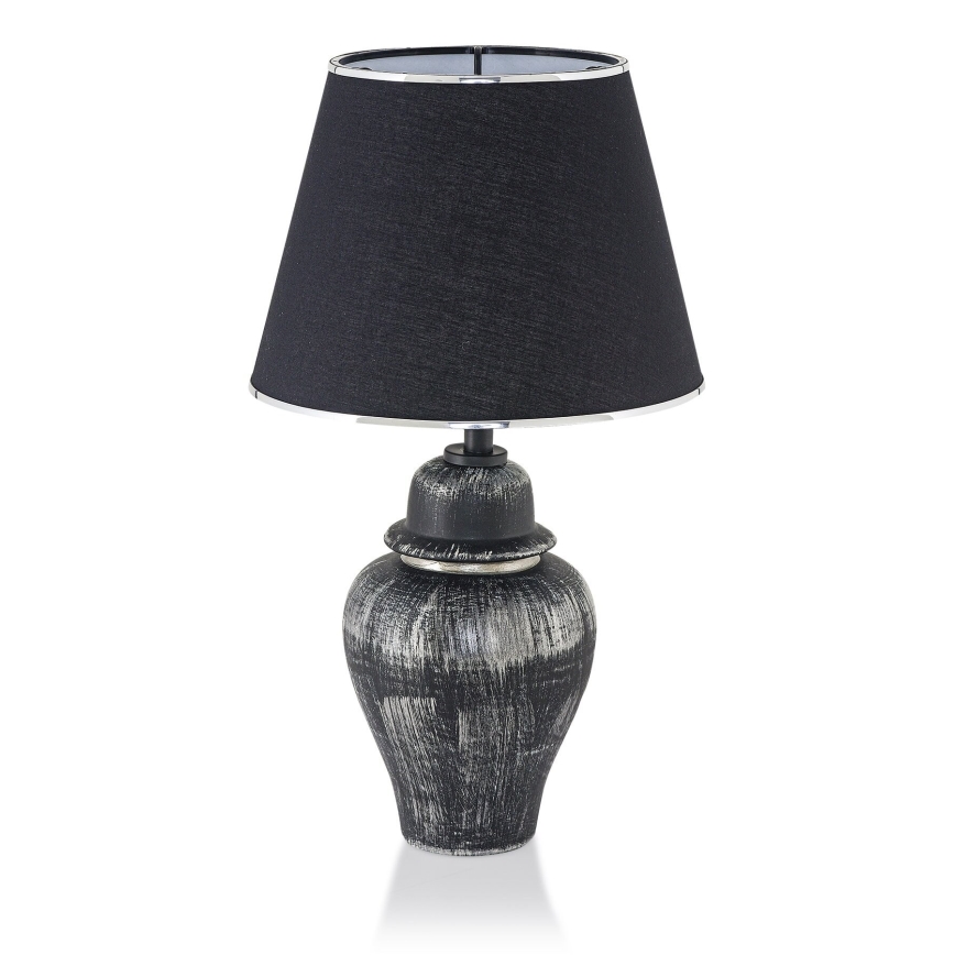 Galda lampa RAMZES 1xE27/40W/230V melna/sudraba