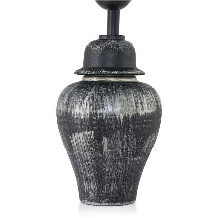 Galda lampa RAMZES 1xE27/40W/230V melna/sudraba