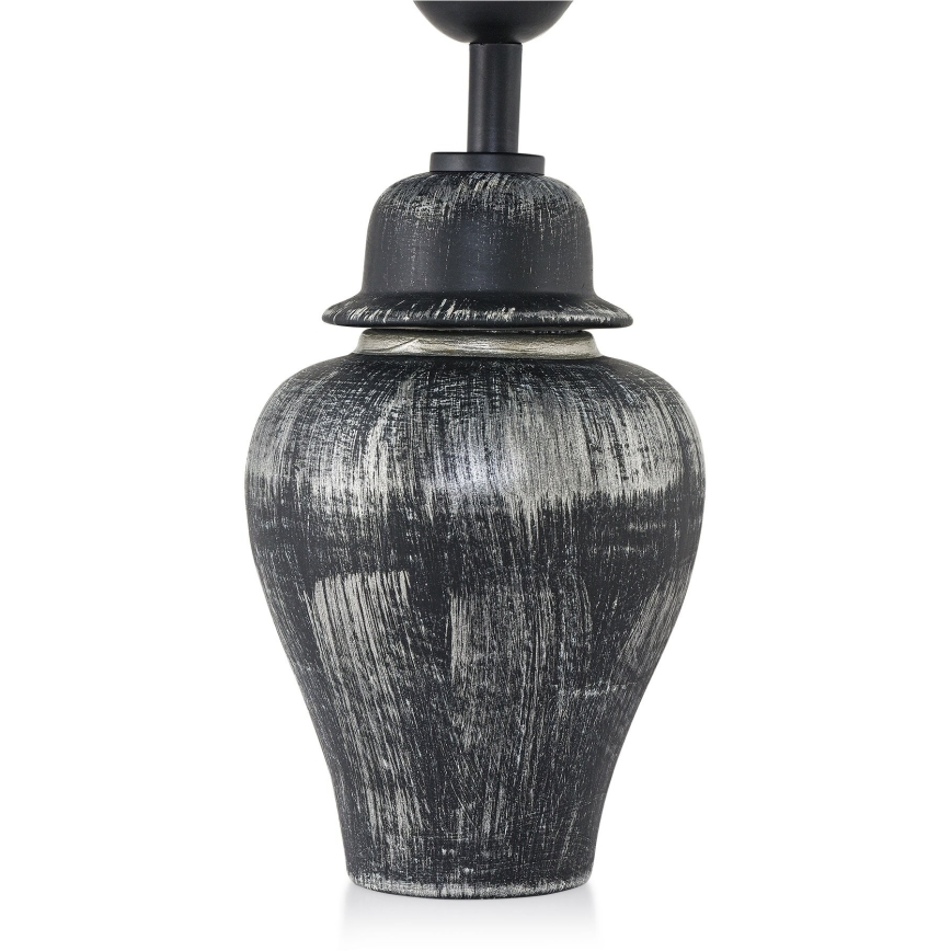 Galda lampa RAMZES 1xE27/40W/230V melna/sudraba