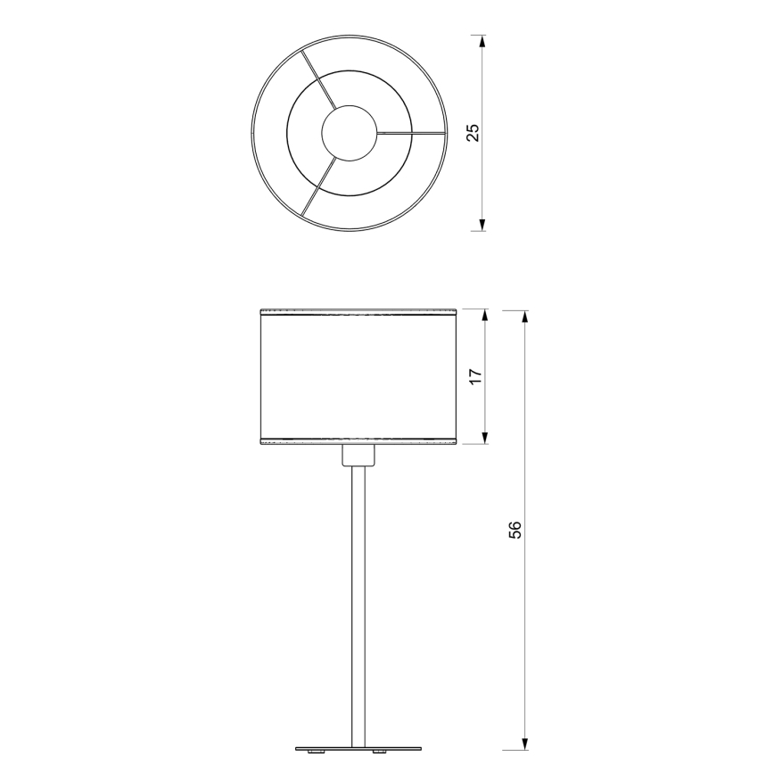 Galda lampa RATTAN 1xE27/60W/230V d. 25 cm rotanga