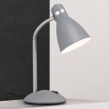 Galda lampa SCHOOL 1xE27/40W/230V pelēka/matēts hroms