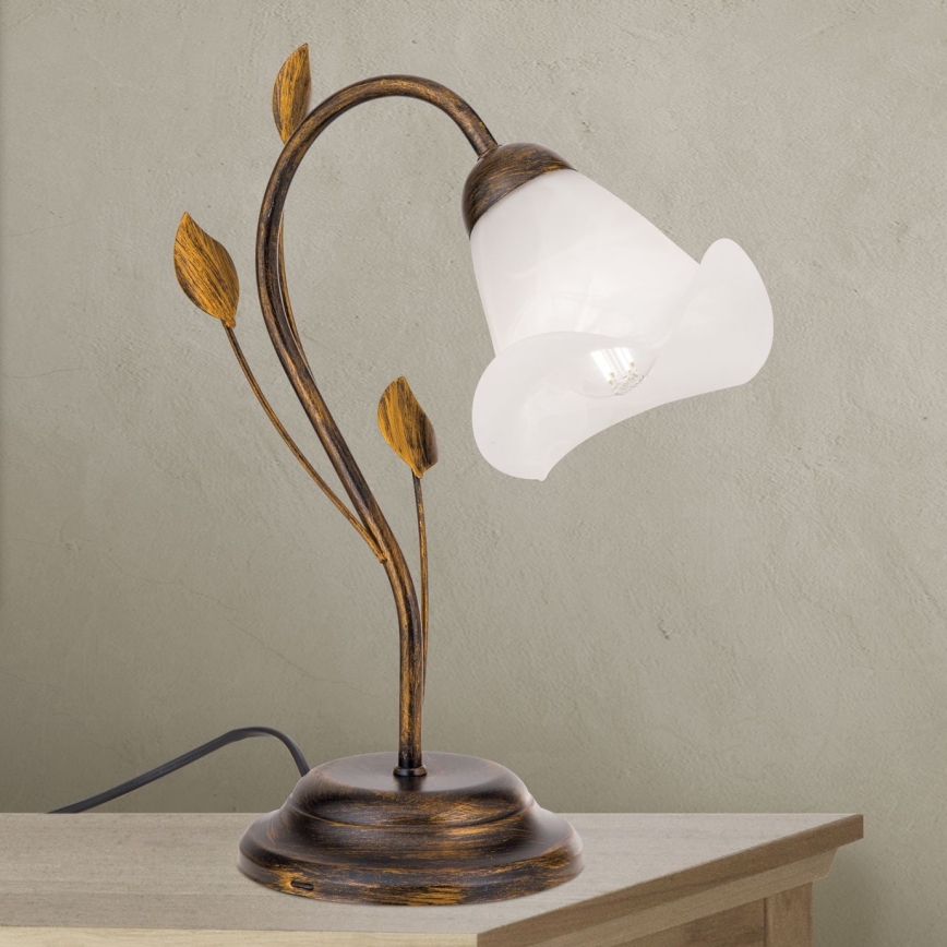 Galda lampa SISI 1xE14/40W/230V bronza/patina