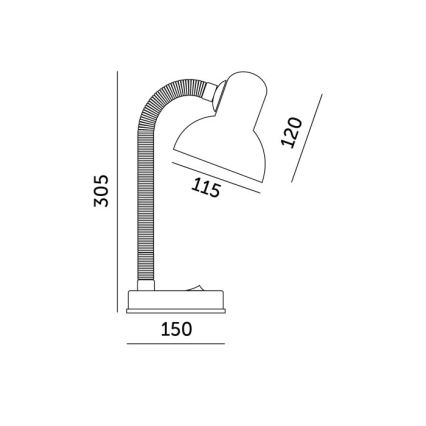 Galda lampa SMIESZEK 1xE27/40W/230V zila