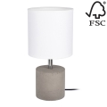 Galda lampa STRONG ROUND 1xE27/25W/230V betona - FSC sertifikāts