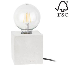 Galda lampa STRONG SQUARE 1xE27/25W/230V betons - FSC sertifikāts