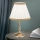 Galda lampa TONIA 1xE27/60W/230V d. 25 cm balta/bronza