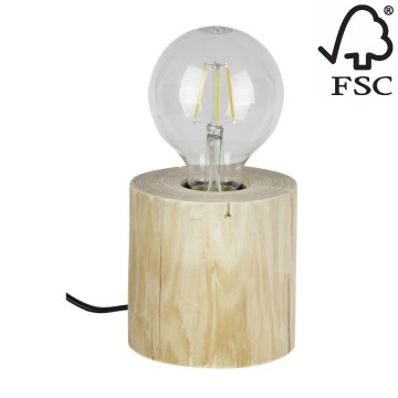 Galda lampa TRABO 1xE27/25W/230V, priede - FSC sertifikāts