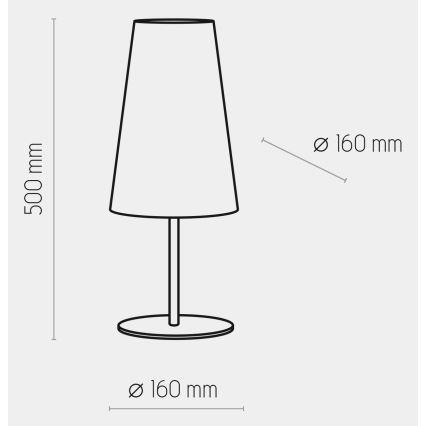 Galda lampa UMBRELLA 1xE27/15W/230V pelēka