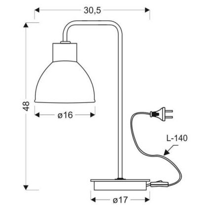 Galda lampa VARIO 1xE27/60W/230V