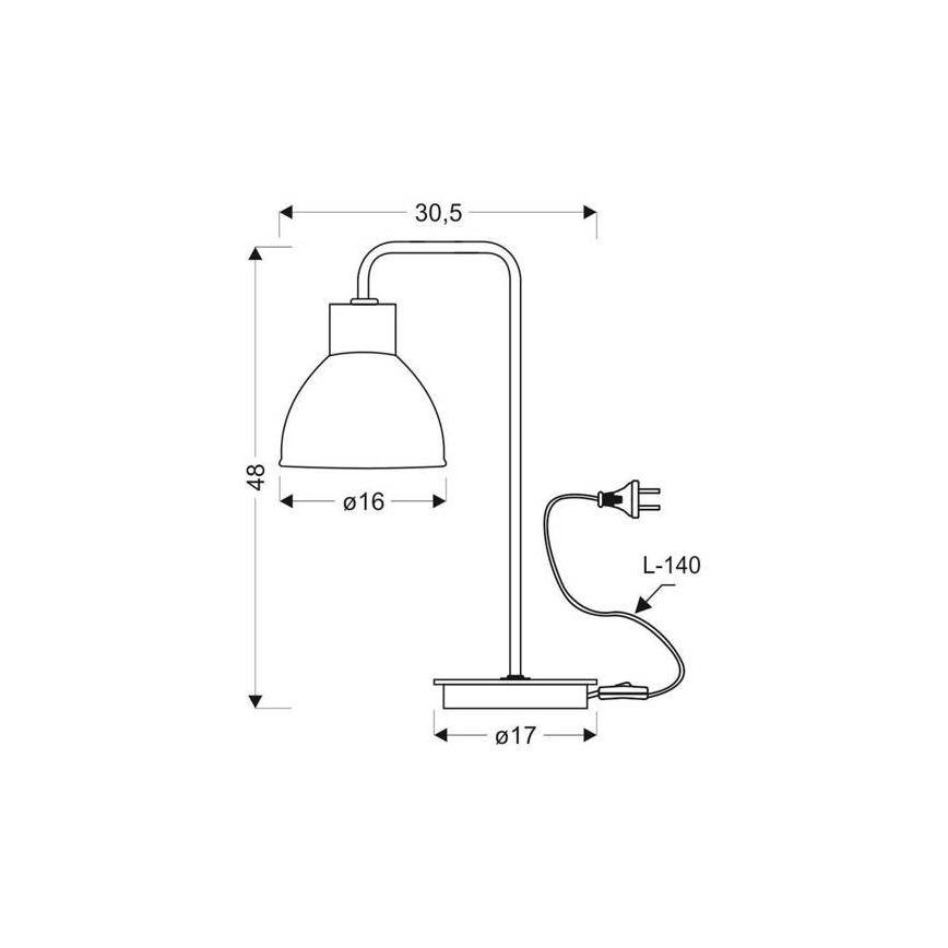 Galda lampa VARIO 1xE27/60W/230V