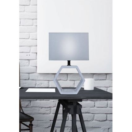 Galda lampa VIDAL 1xE27/40W/230V pelēka