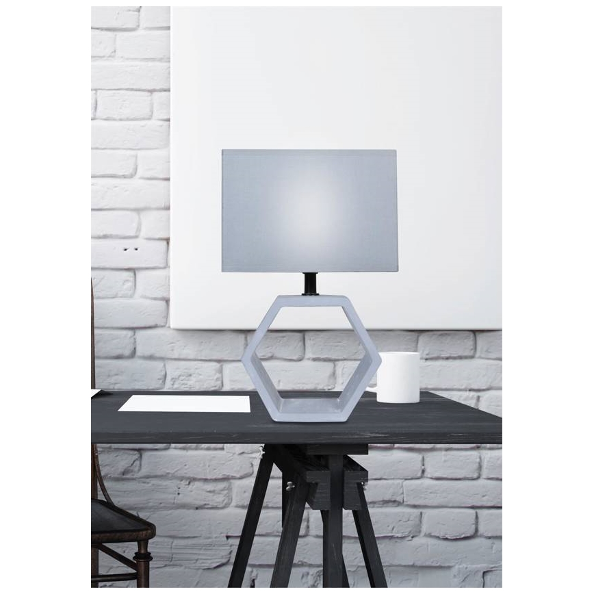 Galda lampa VIDAL 1xE27/40W/230V pelēka