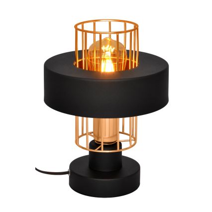 Galda lampa VOLTA 1xE27/15W/230V melna/zelta