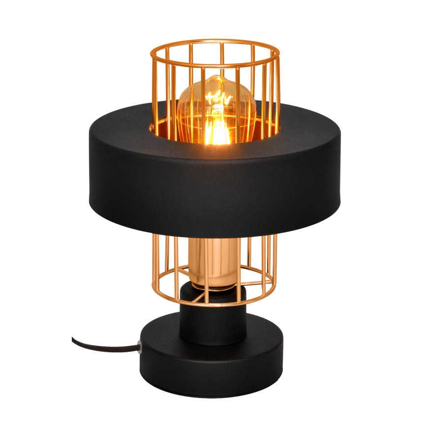 Galda lampa VOLTA 1xE27/15W/230V melna/zelta