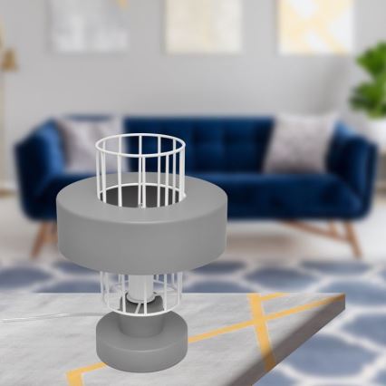 Galda lampa VOLTA 1xE27/15W/230V pelēka